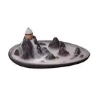 Incense Burner Ceramic Backflow Sandalwood Incense Cone for Home Decor (C)