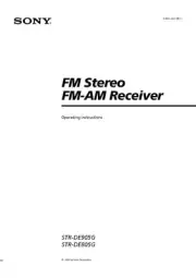 Sony STR-DE805G Amplifier / Receiver Owners Instruction Manual Printed or PDF