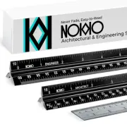 12 Inch Architectural and Engineering Scale Ruler Set - Professional Architec...