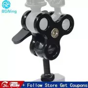 Arm Triple Butterfly Clip Clamp Mount 1/4" Screw Adapter for Gopro 13 6 7 8 9