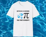 Funny Brainrot Meme T-Shirt, Nutted Cream Pi Joke Tee