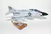 VMFA-122 Crusaders F-4j Model, 1/42 (18") Scale, Mahogany, Marines, Fighter