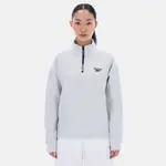 3/4 Zip Overhead Top Silver Marl