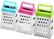 Ciieeo 3pcs Mini Stainless Steel Box Grater Handheld Slicer for Cheese Fruits Vegetables Handle Ideal for Kitchen Cooking and Meal Prep