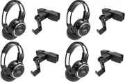 4 Wireless Headphones For Volvo Vehicles IR Rear TV DVD New Headsets w/Holders (for: Volvo)