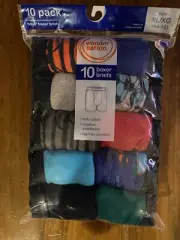 Boys 10 Pack Wonder Nation Assorted Colors Boxer Briefs Underwear Size XL 14-16
