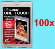 100 Ultra Pro ONE TOUCH 35pt UV Card Holder Sports Display Case Trading MAGNETIC