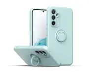 For Samsung Galaxy A51 Soft Case with Ring Kickstand - Light Blue