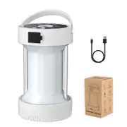 Nevenka LED Camping Lantern Rechargeable with 4 Modes for Power Outages Outdoor Emergency-White