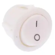 10 x Round White On-Off Rocker Switch SPST