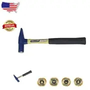 16-Ounce Tinner's Riveting Hammer with Durable Fiberglass Handle - Flat Style