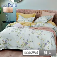 在飛比找momo購物網優惠-【R.Q.POLO】40支100%天絲五件式兩用被床罩組-宸