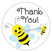 THANK YOU BUMBLE BEE ENVELOPE SEALS LABELS STICKERS (choice of sizes)