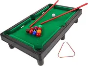POPETPOP 1Set Miniature Billiard of Desk Mini Pool Table Game for Adults Family Party Entertainment with Sticks Balls