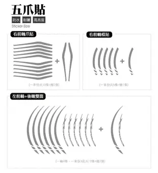 新勁戰四代【反光五爪貼+輪圈貼】3M反光貼紙 1車份 漸層色 YAMAHA CYGNUS-X 機車改造 IM反光屋