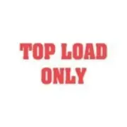 1000 - #DL1370 3x5" Top Load Only Label (Red/White)