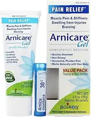 Boiron Arnicare Gel 2.6 oz with Arnica Montana Pellets 80 ct Bluetube