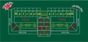 Premium Felt Craps Layout 72" x 36" Las Vegas Style Design