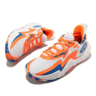 Under Armour UA 籃球鞋 Spawn 5 LE 橘 白 藍 男鞋 低筒 【ACS】 3026758100
