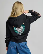 [Santa Cruz] Santa Cruz Women's Heart Wreath Set Front Hoodie in Black Size 8 8 Black