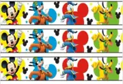A4 Mickey & Friends Edible Icing Border Image Cake Wrap Paper Sheet Printed