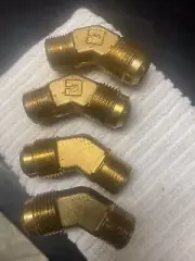 #8 (1/2'') x 3/8''npt 45 hose adapter brass 4pc.