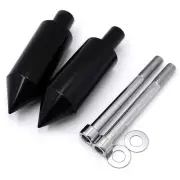 Extended Spike FRAME SLIDERS For 2003-2006 Honda CBR600RR CBR600 Aluminum BLACK
