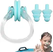 Swimming Ear Plugs For Kids - Swim Nose Plugs For Swimming - Silicone Swim Ear Plugs, Water Sports Earplugs, Ear Covers For Swimming, Waterproof Protection For Boys & Girls