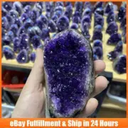 Raw Natural Amethyst Crystal Cave Stone Cluster Quartz Druzy Geode Specimen Gift