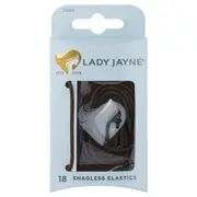 Lady Jayne Brown Snagless Elastics Pack18