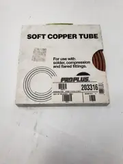 ProPlus Soft Copper Tube 3/80D X 0.22 X 25FT SOLDER,COMPRESSION,FLARED FITTINGS