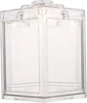 ifundom Box Fish Tank Decor Household Aquarium for Living and Office Stylish Transparent Design with Warm Light Fun Home Decoration for Fish and Plants