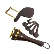 Wenge Wood Violin Kit Tailpiece Turners Chin Rest Pegs End Pin Clamp