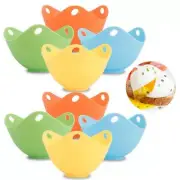 8X Multi-functional Egg Poacher Silicone Cup Poached Eggs Maker for Microwave US