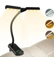 USB Mini LED Book Night 3 Light Brightness Clip-On Reading Lamp Rechargeable