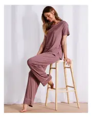 [Chloe & Lola] Pure Comfort Rollover Pant in Dusty Brown