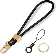 Fishent Wristlet lanyard Keychain, Cute Keychain Wristlet, Cool Key Chains for Women Men Car Keys ID Badges Card Wallet