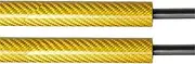 Front Bonnet Hood Lift Support Struts Compatible With Mitsubishi Lancer Evolution X EVO 10 CZ4A 2007-2016 Carbon Fiber Aluminum Damper No Drilling Required Slow Down Function(Yellow Carbon Fiber)