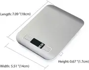 5kg/1g Kitchen Digital Scale LCD Electronic Balance Food Weight Postal Scales silver