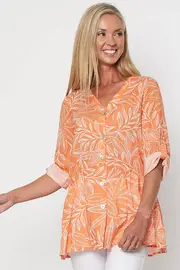 Button Through Top--THRE-39536