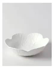 [Heritage] Cabbage Serving Bowl in White