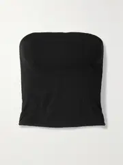 [Skin] Skin - Strapless Cotton And Modal-blend Jersey Top - Black - 3 3 Black