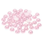 150Pcs Flatback Pearls Beads, 14mm Flatback Pearls, Light Pink