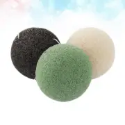 3pcs Sponges Shower Sponge Exfoliating Face Wash Sponge