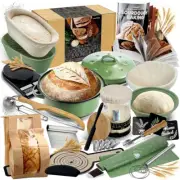 Sourdough Starter Kit with 34 Oz Jar, 4 Proofing Baskets, Scale, and Tools