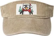 [RLDOBOFE] Sun Visor Hat Adjustable Empty Top Baseball Cap Christmas Penguin Sun Hats for Women Men Sports Hats Summer Beach Cap