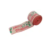 5m Christmas Decoration Ribbon Merry Christmas Tree Elk Snowflake Red Green Dots Let It Snow Gift Packing Xmas Bow Gifts Wrapping Ribbon for Party D