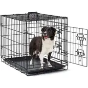 Advwin 36" Dog Cage Pet Crate Puppy Cat Foldable Metal Kennel 2 Doors with Removable Tray