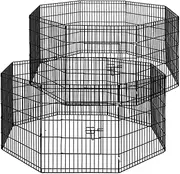 i.Pet 2pc 30" 8 Panel Pet Dog Playpen Rabbit Play Pen Playpens Fence Cage Cages Puppy Exercise Enclosure Crate Barrier Portable Outdoor Indoor Run Gate Guinea Pig Heavy Panels Kennel