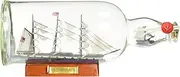 Hampton Nautical USS Constitution Model Ship in a Glass Bottle, 11"